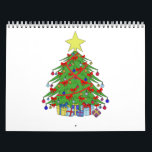 Christmas tree calendar<br><div class="desc">A Merry Christmas and a new year full of happiness to you and your whole family. Christmas tree full of decorations and gifts.</div>