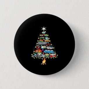 Christmas Tree Camper Vehicles Camping RVing 6 Cm Round Badge