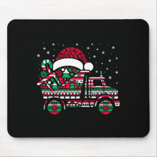 Christmas Tree Candy Dump Truck Christmas Boys Men Mouse Pad