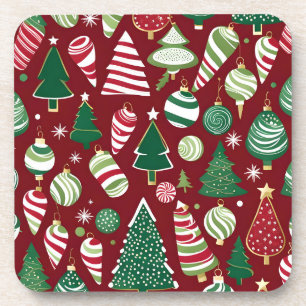 christmas tree candy ornaments coaster