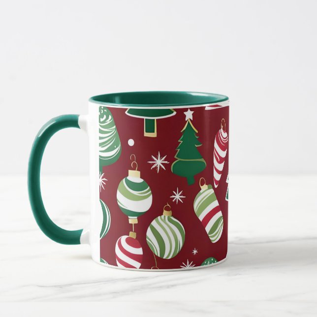 christmas tree candy ornaments coffee mug (Left)
