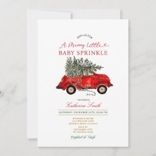 Christmas Tree Car Baby Sprinkle Invitation