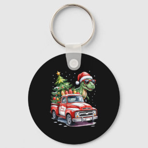 Christmas Tree Car Truck Dinosaur Trex Christmas B Key Ring