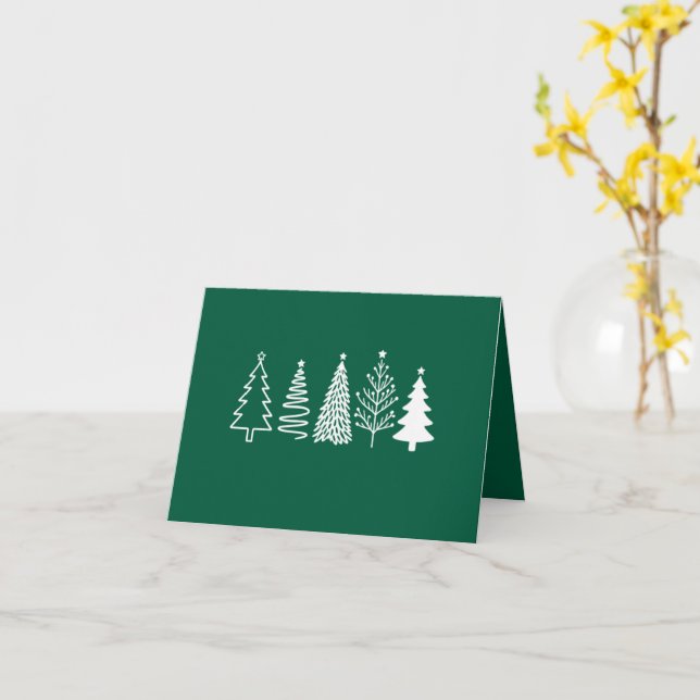 Christmas Tree  Card (Yellow Flower)