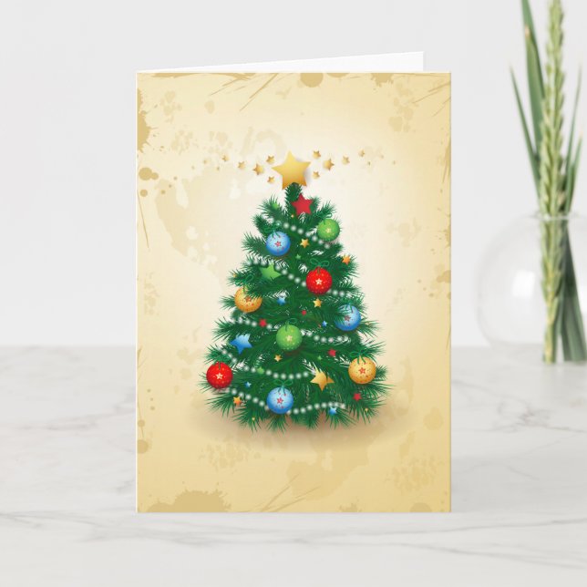 Christmas tree, card (Front)