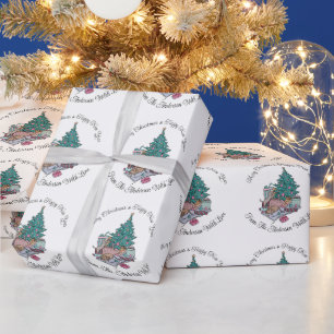 Christmas Tree Cat and Dog Gift Wrap for Holidays