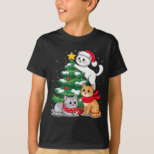 Christmas Tree Cats Xmas  T-Shirt