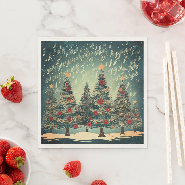 Christmas Tree Celebration Napkin (Insitu)