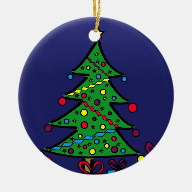 Christmas tree ceramic tree decoration (Front)