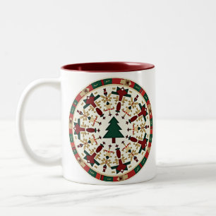Christmas Tree, Christmas Decor Two-Tone Coffee Mug