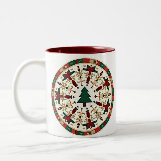 Christmas Tree, Christmas Decor Two-Tone Coffee Mug