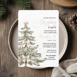 "Christmas Tree Christmas Party   Festive Holiday Invitation