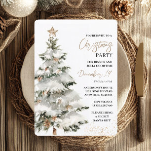 "Christmas Tree Christmas Party Festive Holiday Invitation