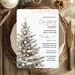 "Christmas Tree Christmas Party Festive Holiday Invitation