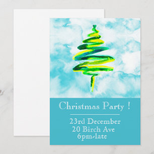 Christmas tree Christmas party invitation