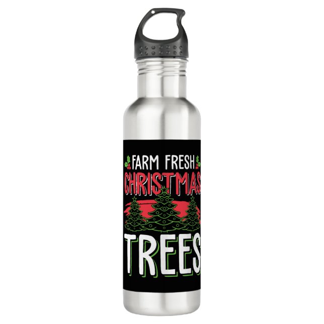 Christmas tree Christmas tree Christmas 710 Ml Water Bottle (Front)