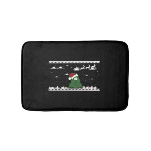 Christmas tree city t shirt design for event men bath mat