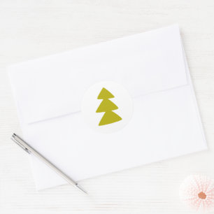 Christmas tree classic round sticker