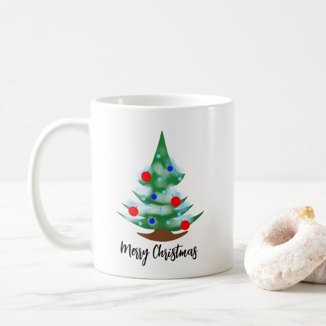 Christmas tree coffee mug (With Donut)