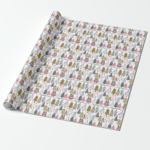 Christmas Tree Collage Wrapping Paper