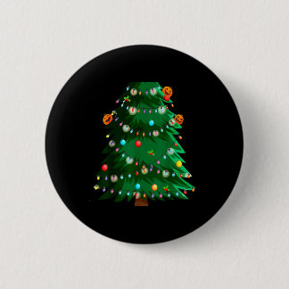 Christmas Tree Costume Idea For Adults & Chris 6 Cm Round Badge
