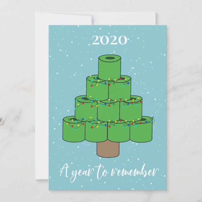 Christmas Tree Covid 2020 Toilet Paper Holiday Card (Front)