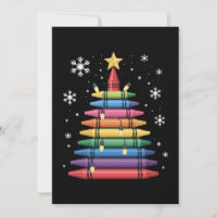 Christmas Tree Crayon Art Teacher School Xmas
