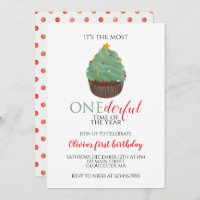 Christmas Tree Cupcake Onederful First Birthday