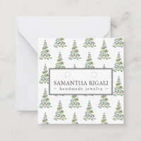 Christmas Tree Custom Jewellery Display Cards
