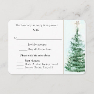 Christmas Tree Custom RSVP Card