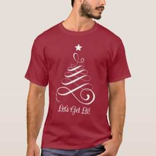 Christmas Tree Custom Text T-Shirt