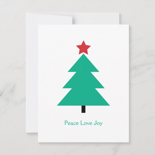 Christmas Tree Customisable  Card (Front)