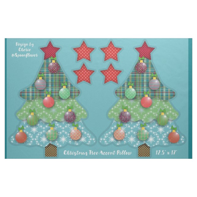 Christmas Tree Cut-and-Sew Fat Quarter Kit Fabric (Fat Quarter)