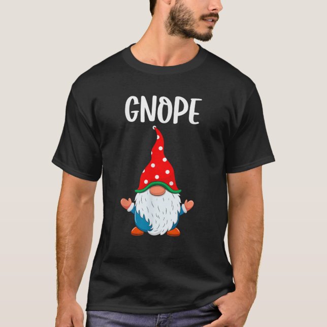 Christmas Tree Cute Gnomes Family Matching Novelty T-Shirt (Front)