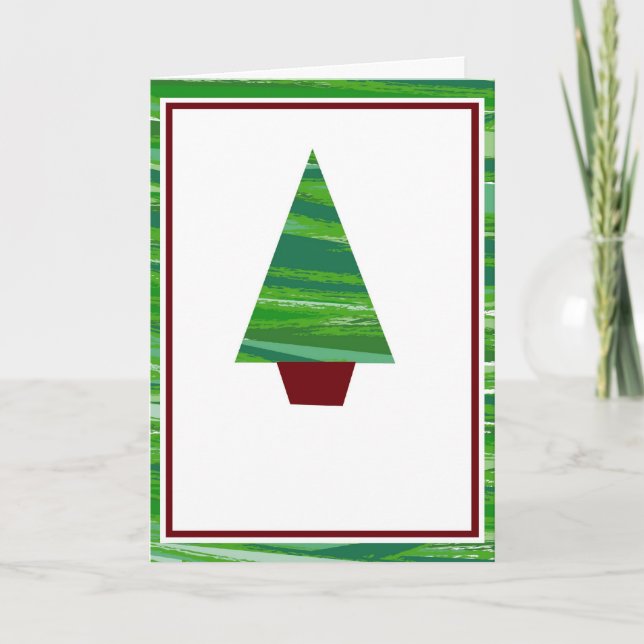 Christmas Tree Cutout Holiday Card (Front)
