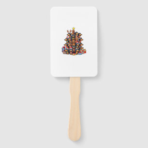 Christmas Tree Dachshund Sausage Dog Dachshunds Hand Fan
