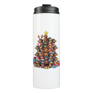 Christmas Tree Dachshund Sausage Dog Dachshunds Thermal Tumbler
