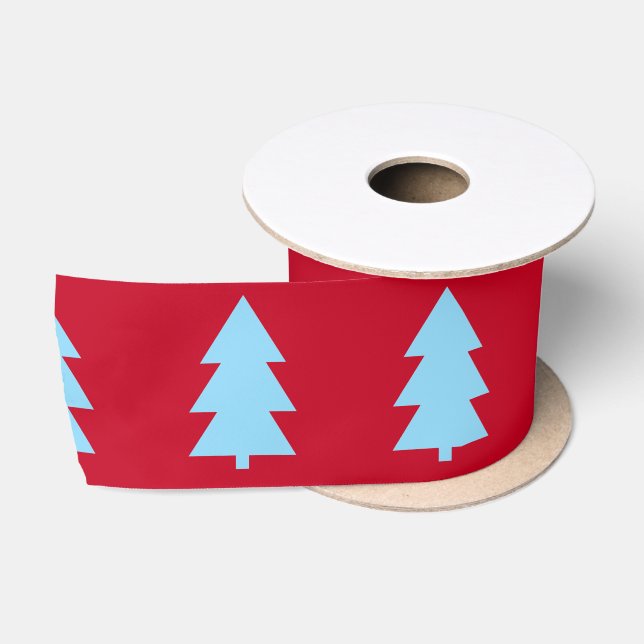 Christmas Tree Dark Red Satin Ribbon (Spool)