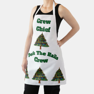 Christmas Tree Deck the Halls Crew Chief Apron