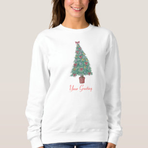 Christmas tree decorated for christmas sweatshirt