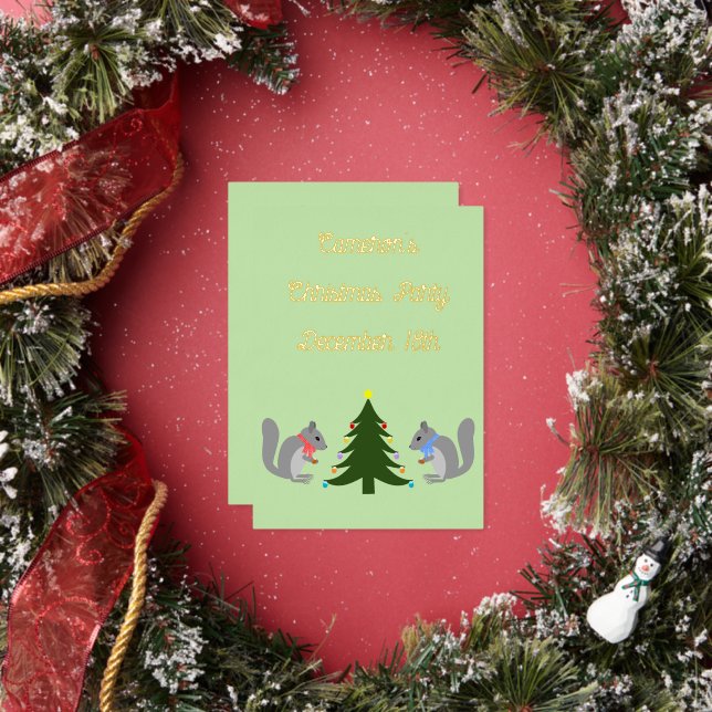 Christmas Tree Decorating Squirrels Custom (Insitu)