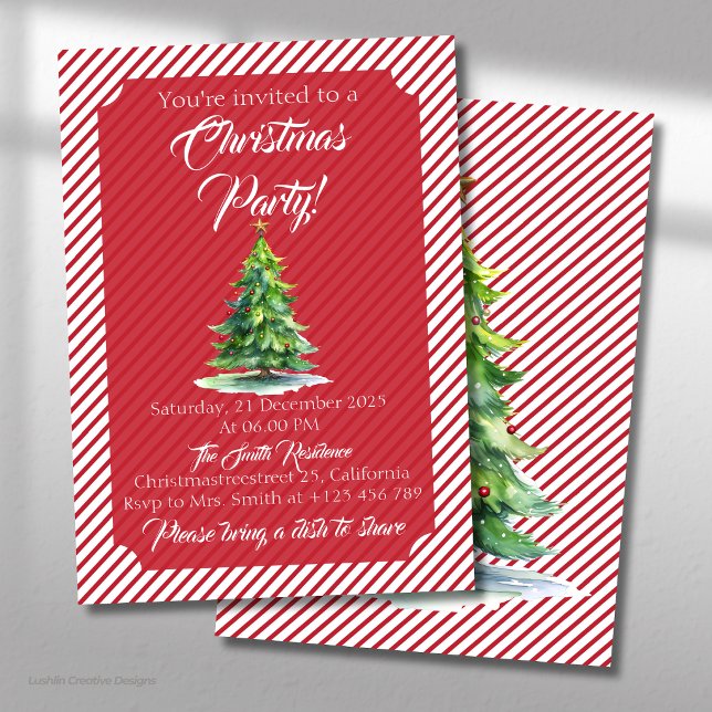 Christmas Tree Decoration and Ornaments Invitation (Creator Uploaded)