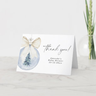 Christmas tree decoration Baby shower Thank You Card