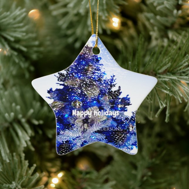 Christmas tree decoration blue  (Tree)