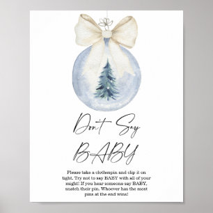 Christmas tree decoration Don't say baby Poster