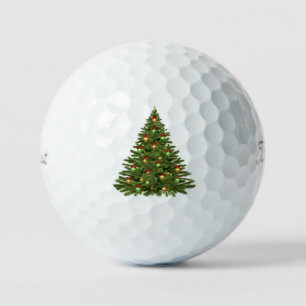 Christmas Tree Decoration Vintage Colourful Lights Golf Balls