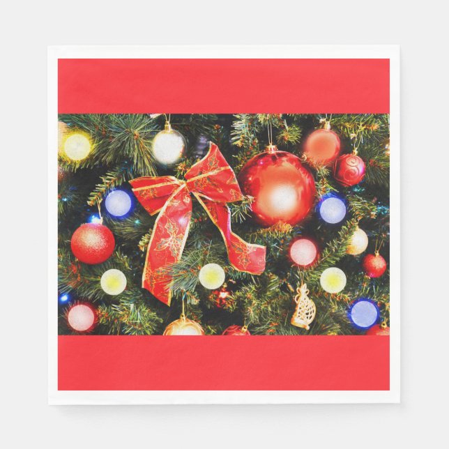 Christmas tree decorations napkin (Front)
