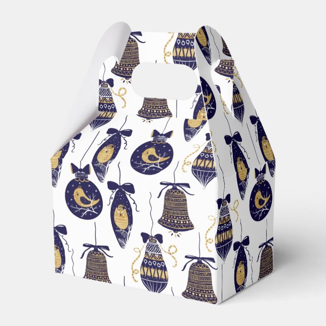 Christmas Tree Decorations Pattern Favour Box (Front Side)