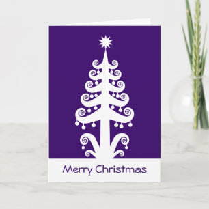 Christmas Tree - Deep Purple Holiday Card