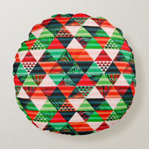 Christmas tree design full of colors throw pillow
